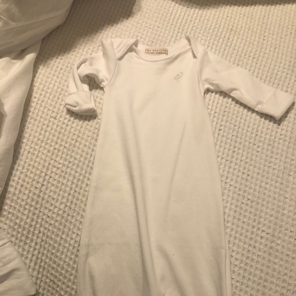 EUC The Beaufort bonnet company white infant gown
